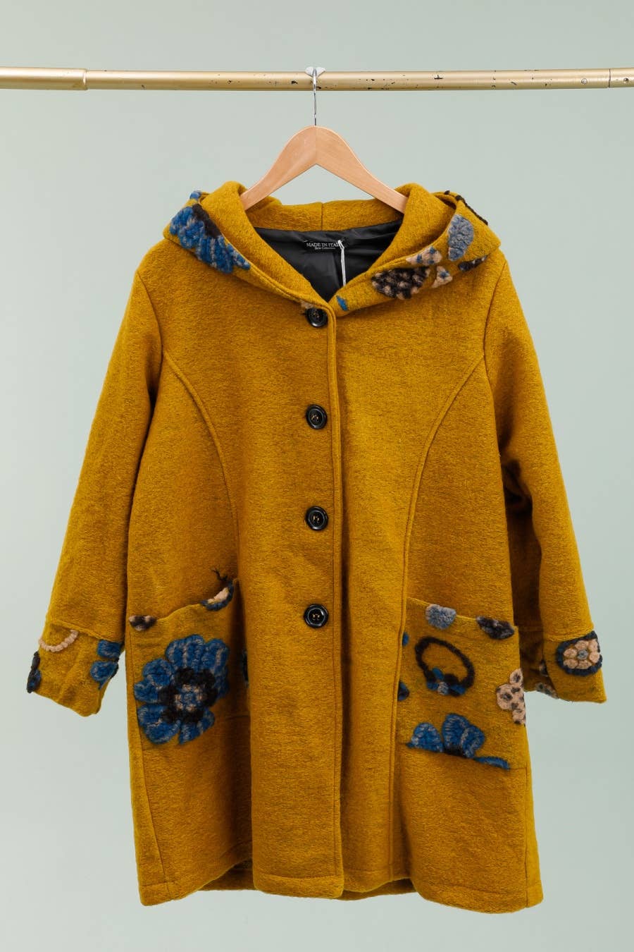 Embroidered coat 99025 80% wool 20% polyester - Soleil et étoiles
