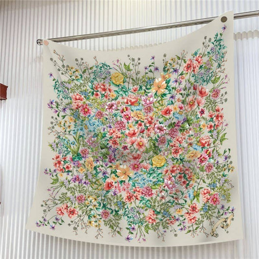 LARGE FLORAL PRINT BANDANA SCARF | 40SC658 - Soleil et étoiles