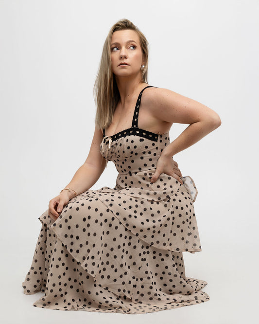 Polka dot maxi dress - Soleil et étoiles