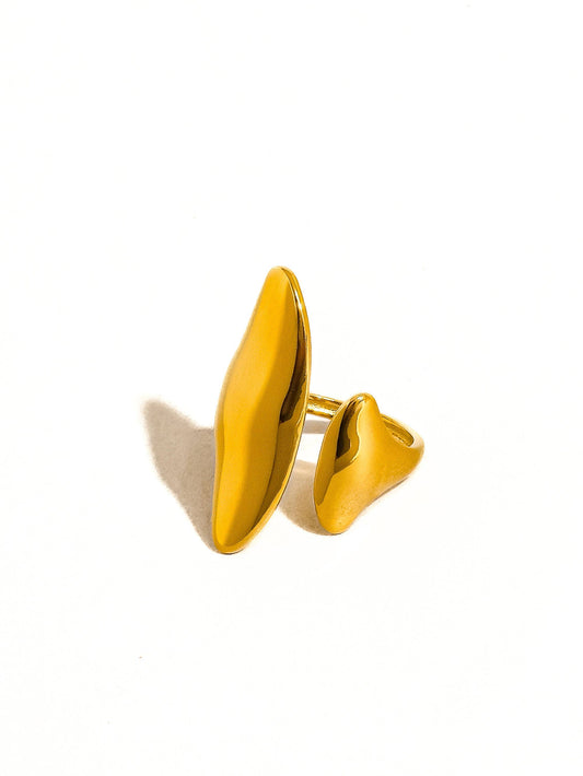 18K Gold Abstract Statement Ring