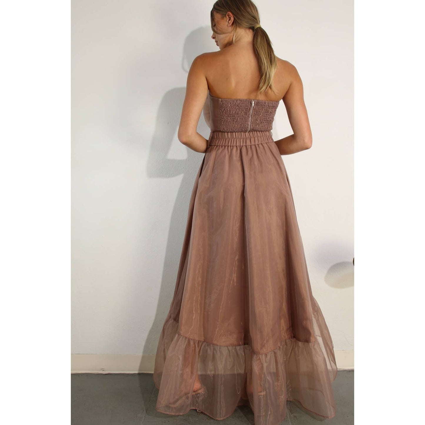 Flower top and micro panted skirt Set