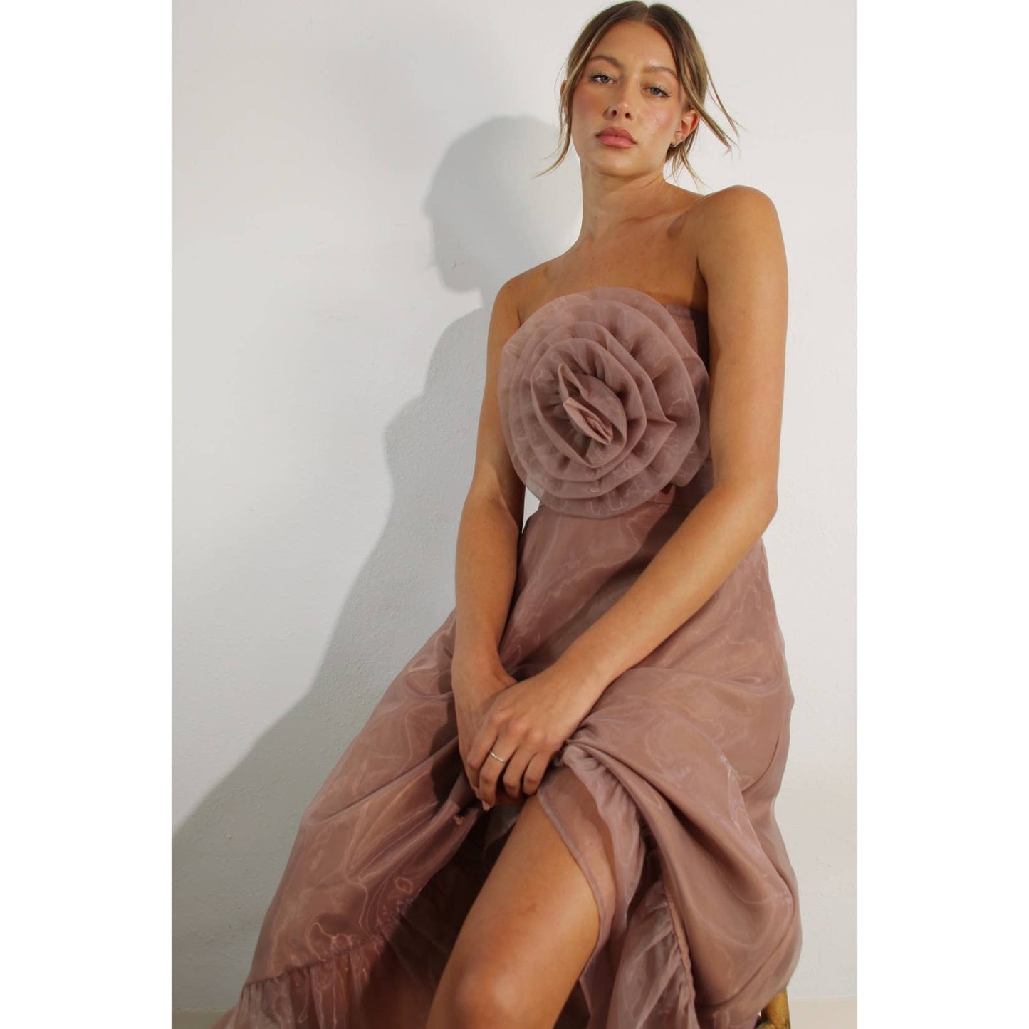 Flower top and micro panted skirt Set