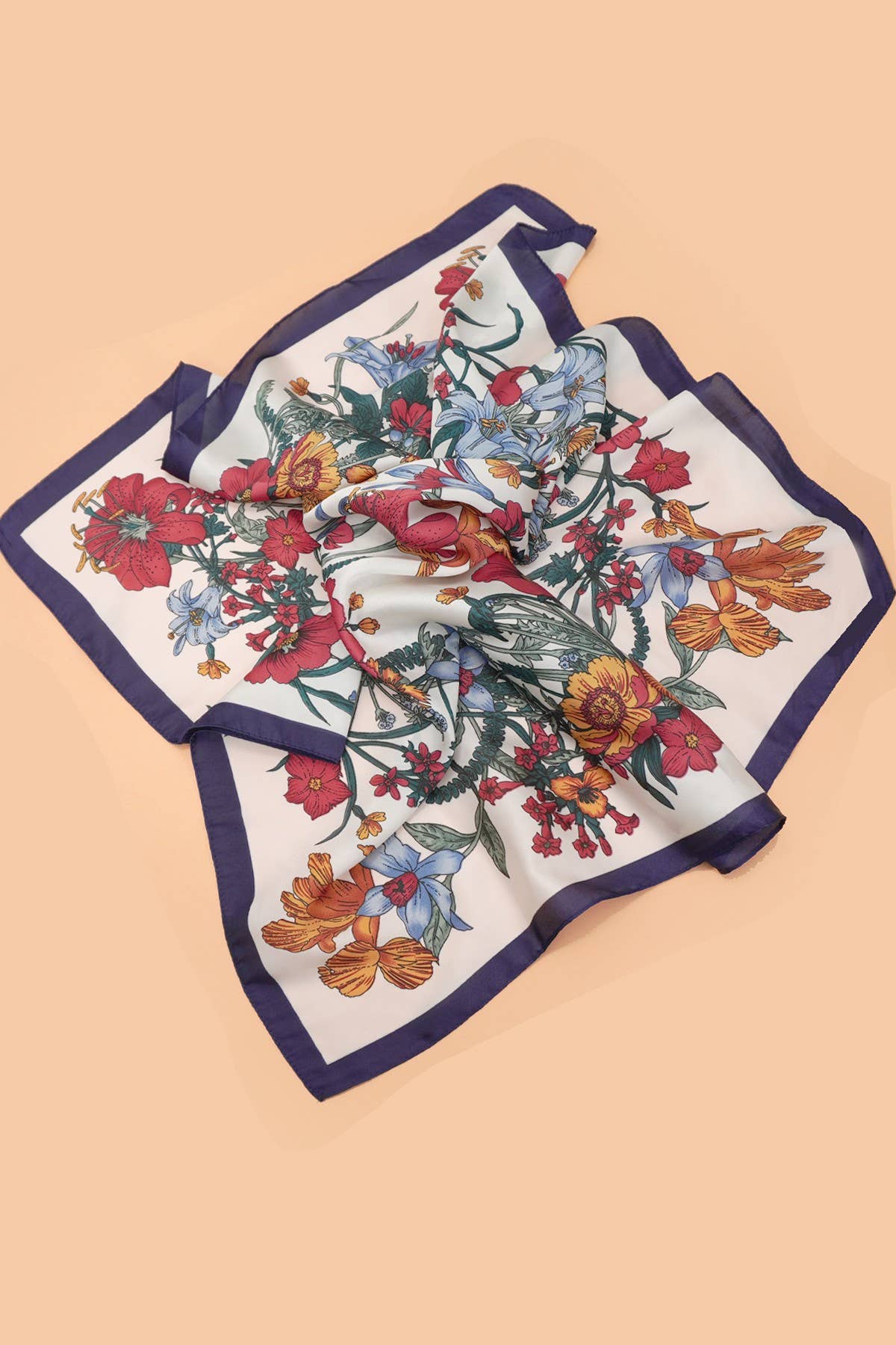 LARGE FLORAL PRINT BANDANA SCARF | 40SC651 - Soleil et étoiles