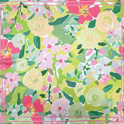Watercolor Floral Pattern Square Bandana Scarf - Soleil et étoiles