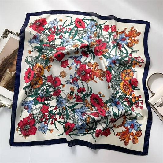 LARGE FLORAL PRINT BANDANA SCARF | 40SC651 - Soleil et étoiles