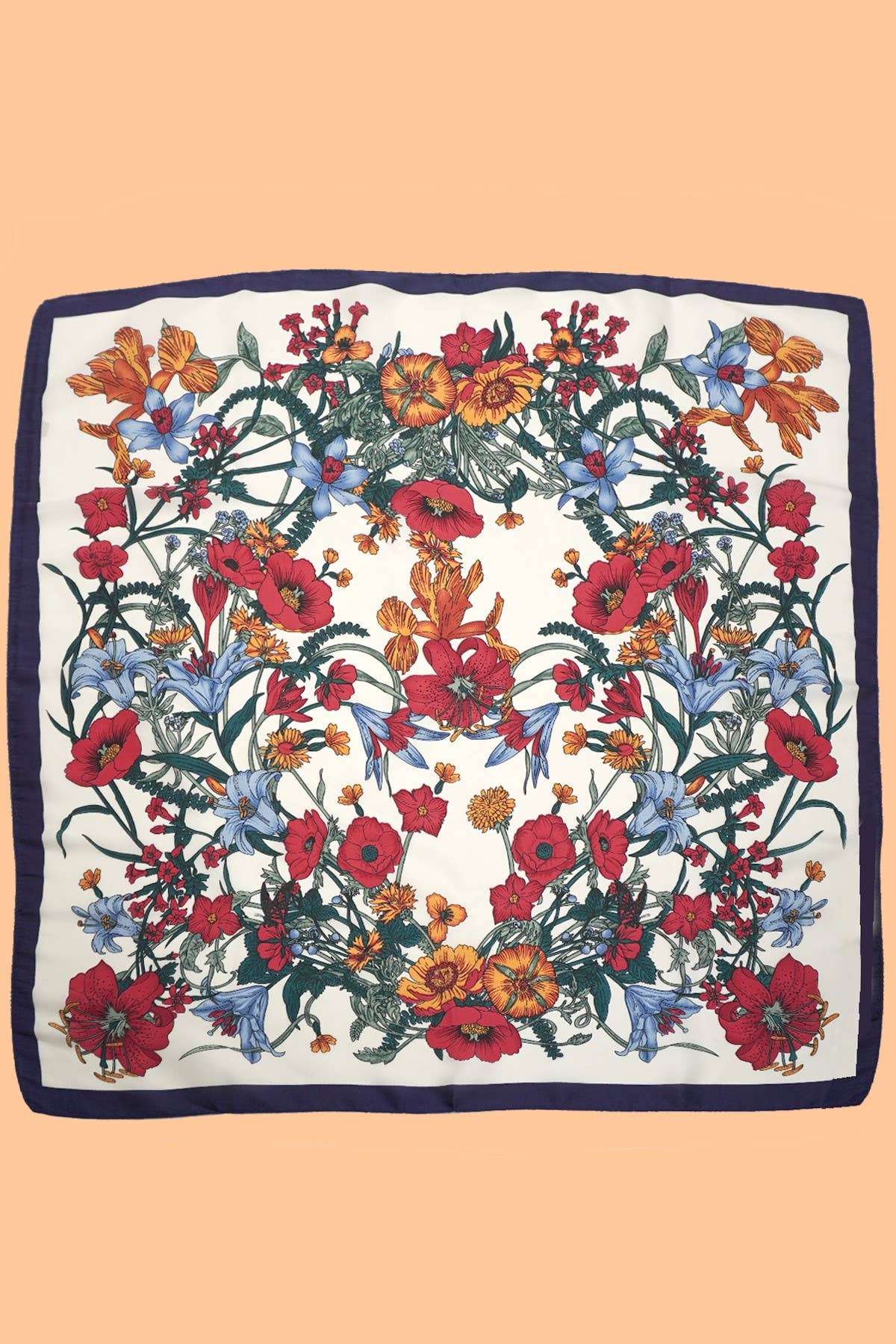 LARGE FLORAL PRINT BANDANA SCARF | 40SC651 - Soleil et étoiles