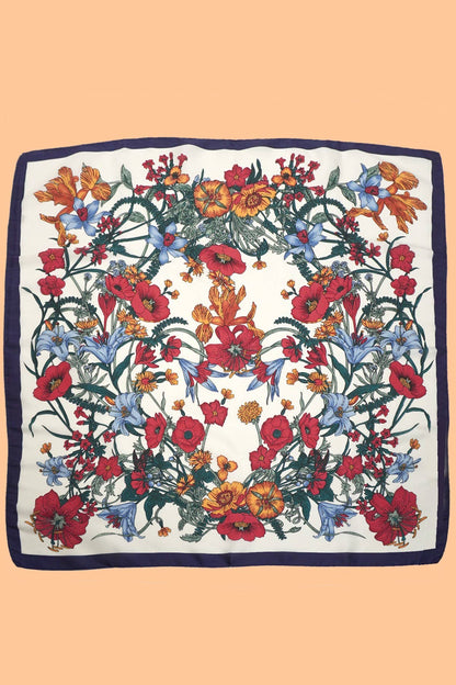 LARGE FLORAL PRINT BANDANA SCARF | 40SC651 - Soleil et étoiles