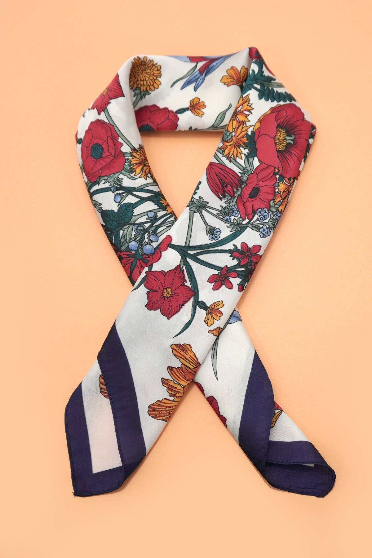 LARGE FLORAL PRINT BANDANA SCARF | 40SC651 - Soleil et étoiles
