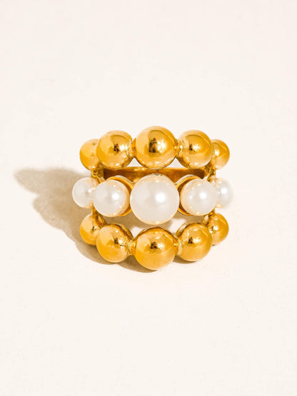 18K Gold Non-Tarnish Statement Rings