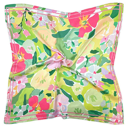 Watercolor Floral Pattern Square Bandana Scarf - Soleil et étoiles