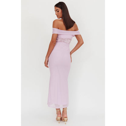 OFF SHOULDER LACE MAXI DRESS / BR0209D - Soleil et étoiles