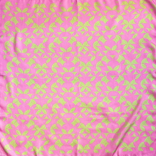 Retro Geometric Pattern Print Square Bandana Scarf - Soleil et étoiles
