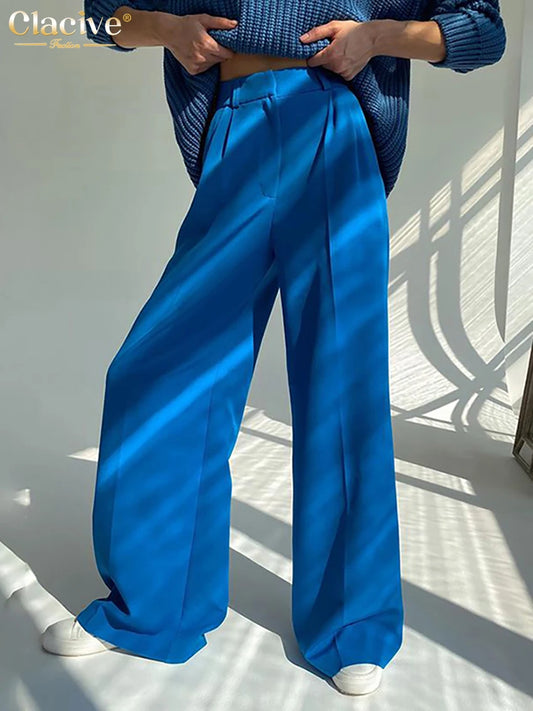 High Waist, Wide leg Trousers