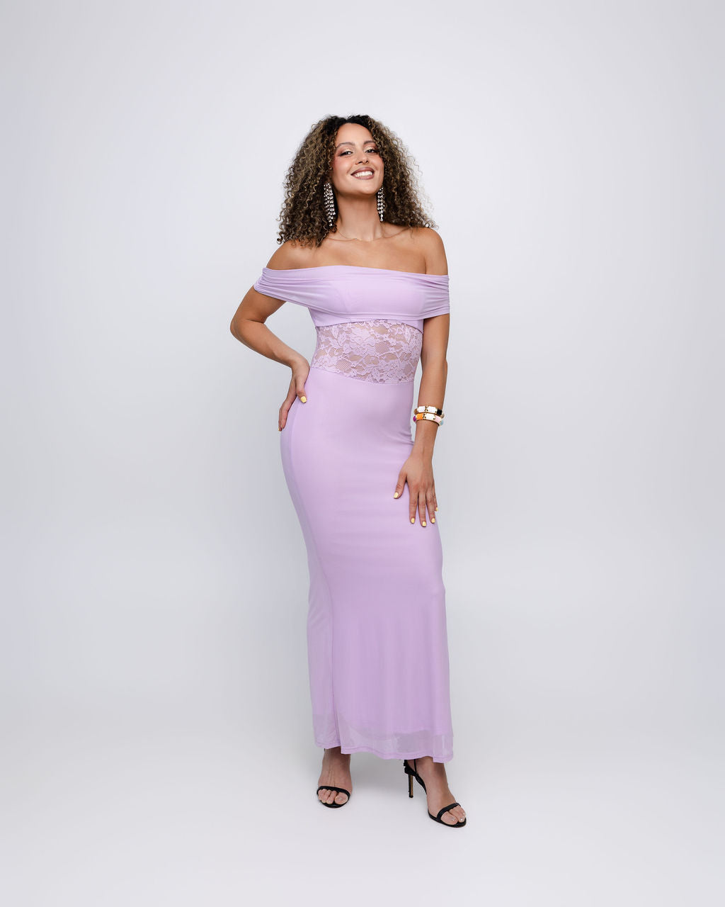 Off-the-Shoulder Maxi Dress