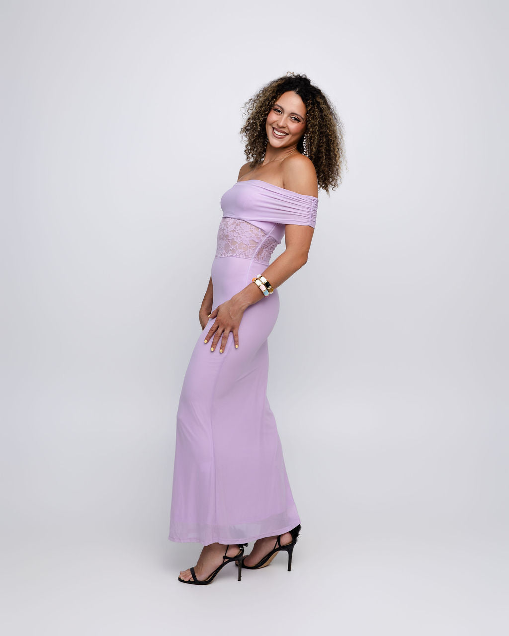 Off-the-Shoulder Maxi Dress