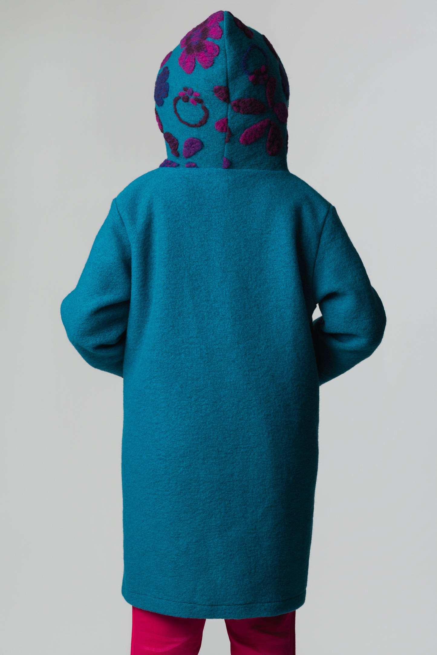 Embroidered Wool-Blend Hooded Coat - Soleil et étoiles