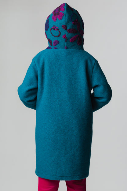 Embroidered Wool-Blend Hooded Coat - Soleil et étoiles
