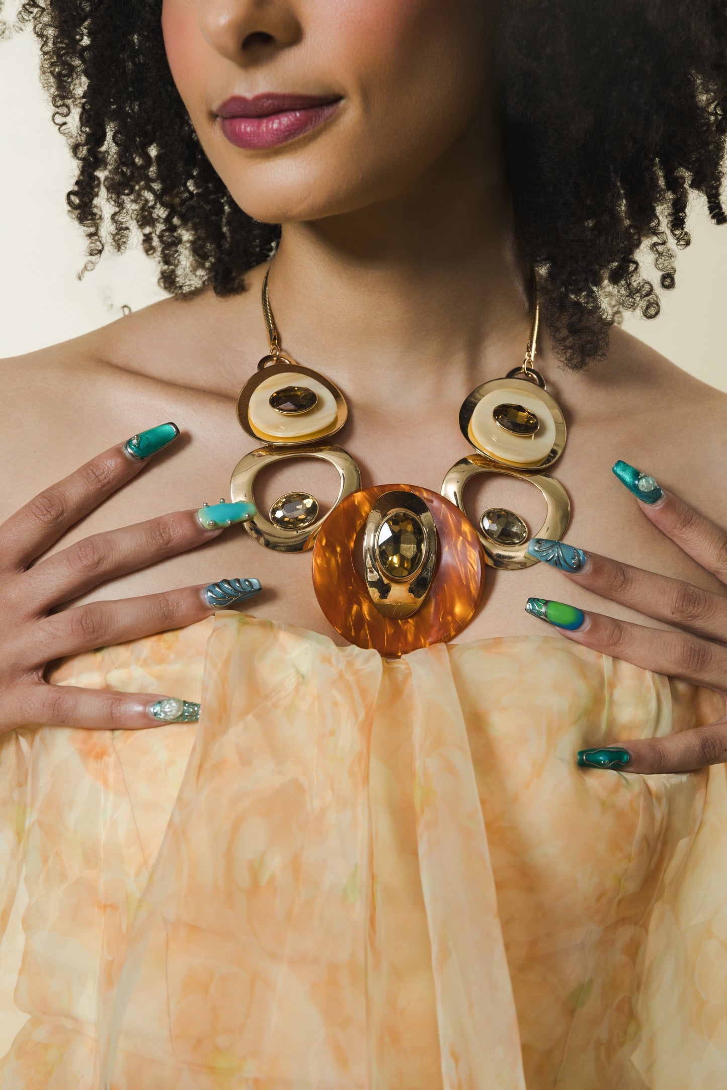 Sculptural Statement Necklace Set