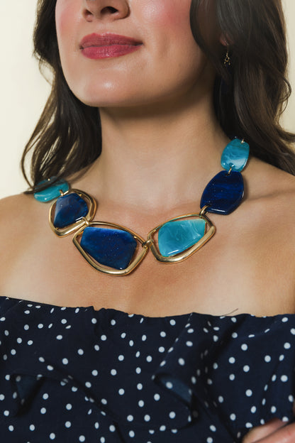 Chunky Geometric Necklace Set