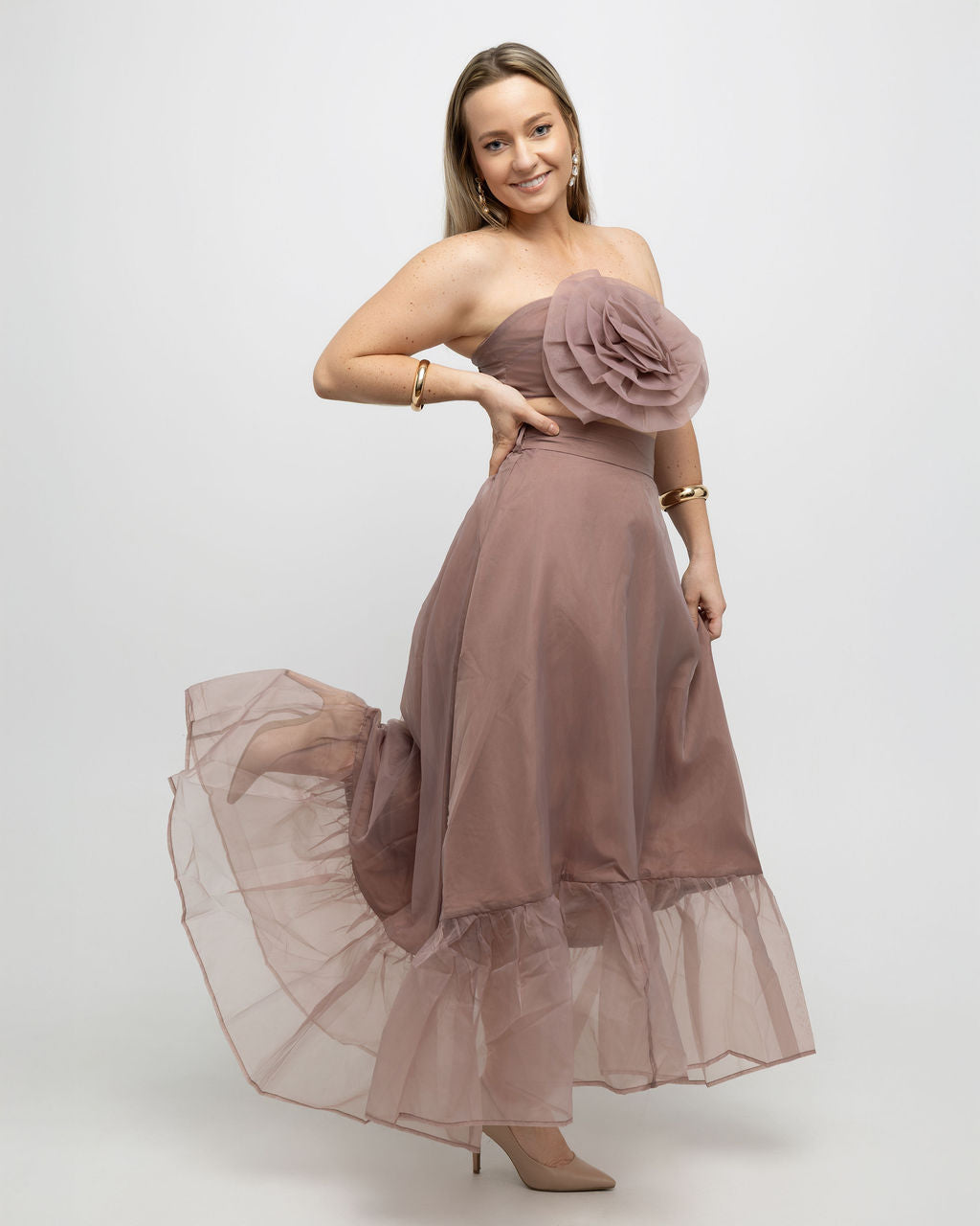 Flower top and micro panted skirt Set - Soleil et étoiles