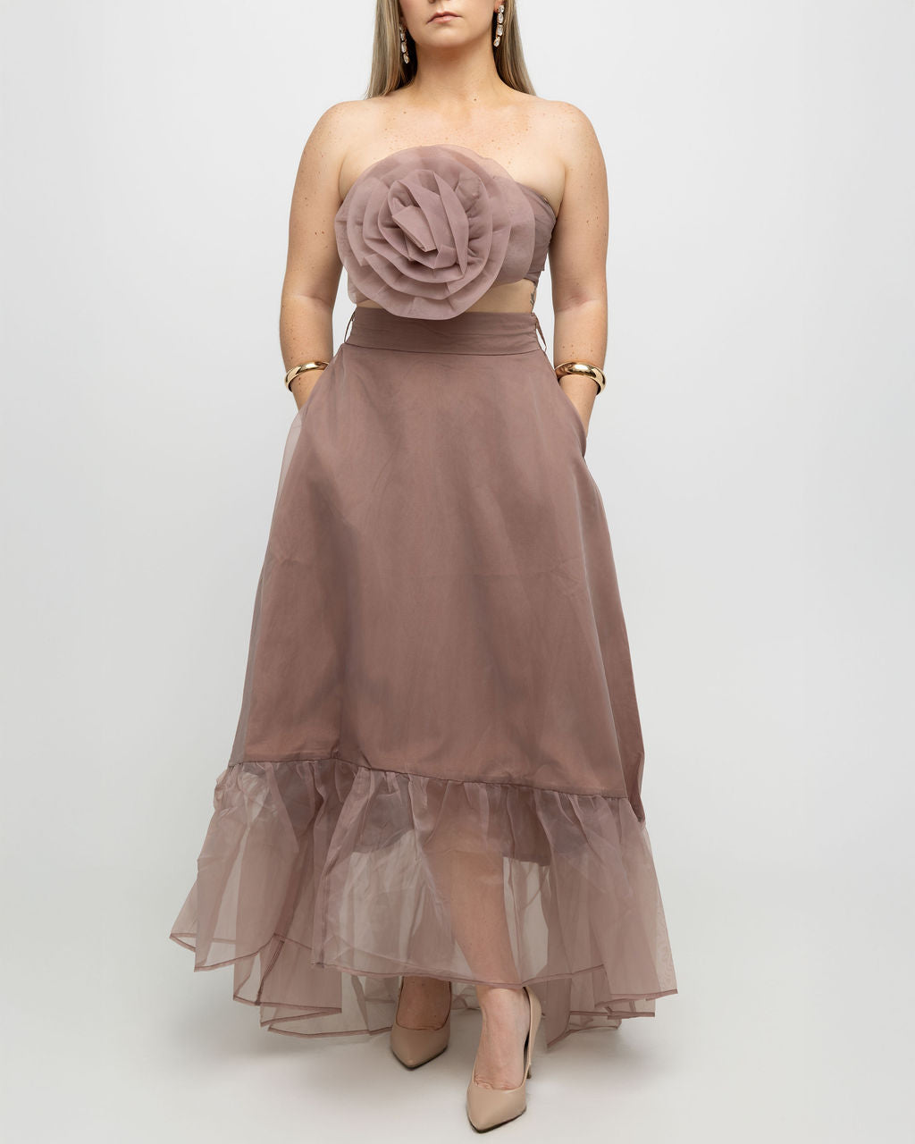 Flower top and micro panted skirt Set - Soleil et étoiles