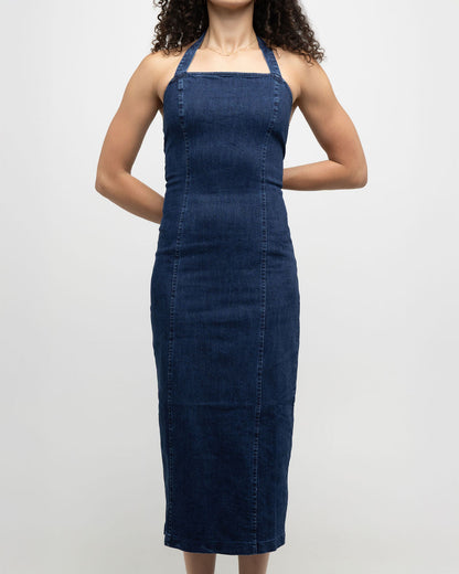Washed denim midi dress - Soleil et étoiles