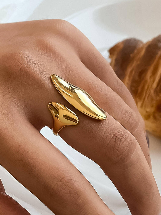 18K Gold Abstract Statement Ring