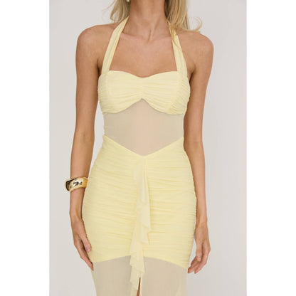 HALTER MESH MAXI DRESS - Soleil et étoiles