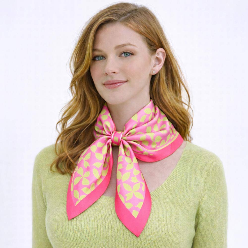 Retro Geometric Pattern Print Square Bandana Scarf - Soleil et étoiles